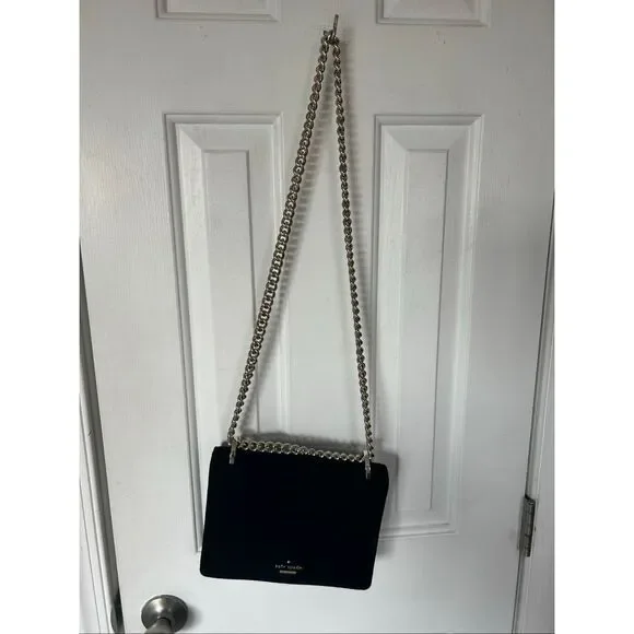 Kate Spade Watson Lane Marci Black velvet like material